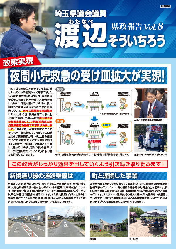 渡辺そういちろう　県政通信VOL8宮代版